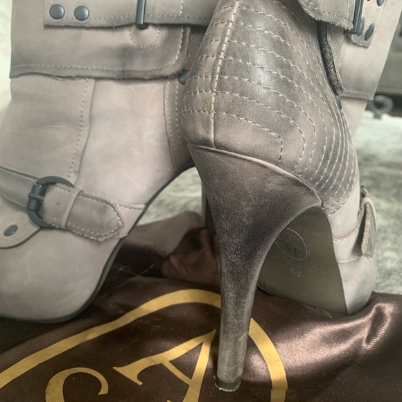 ASH egotist hi-heeled combat boots. Grey and dark grey variations. size 7 1/2. - Picture 2 of 10